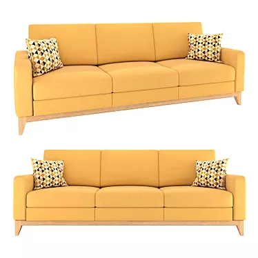 Modern Textured Sofa: Griton 3D model image 1 