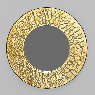 Coral Gold Mirrored Wall Décor 3D model image 1 