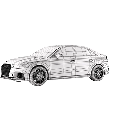Game-Ready 2017 Audi RS3: Realistic Low-Poly Sedan 3D model image 1 