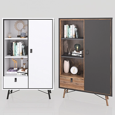 Lazurit RY Wardrobe: Sleek Danish Design 3D model image 1 