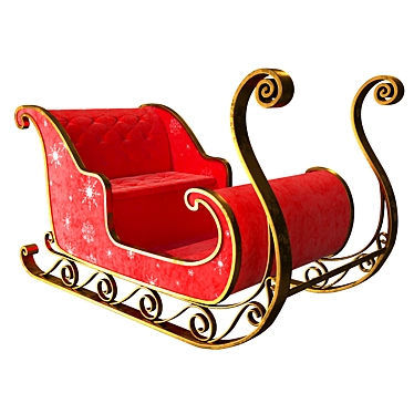 Title: Festive Santa Sleigh Display 3D model image 1 