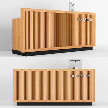 Premium Reception Desk - Elegant Design & Functionality 3D model image 1 