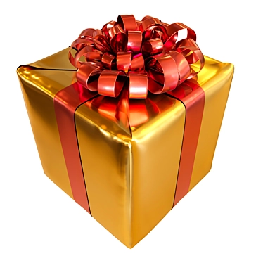 Elegant Gift Box with Render Options 3D model image 1 