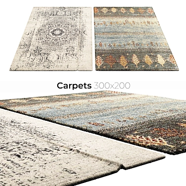 Stylish Interior Carpets 3D model image 1 