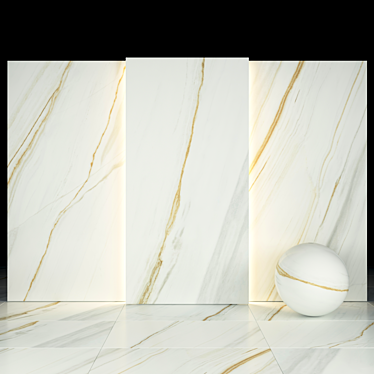 Elegant Pentelicus White Marble 3D model image 1 