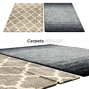 Stylish Interior Carpets 3D model image 1 