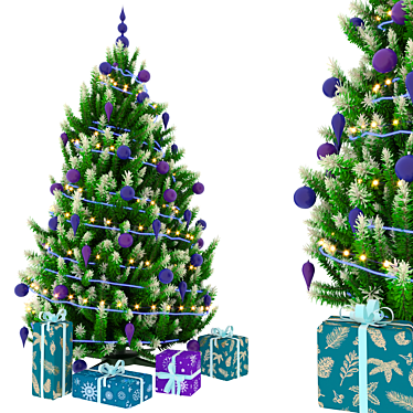 Festive Holiday 3D Christmas Tree 3D model image 1 