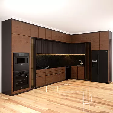 Modern Bosch Kitchen Appliances 3D model image 1 
