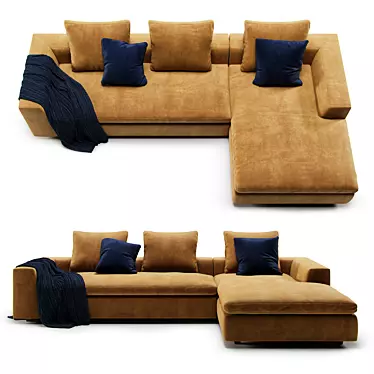 Luxury Lucerne Sectional Sofa 3D model image 1 