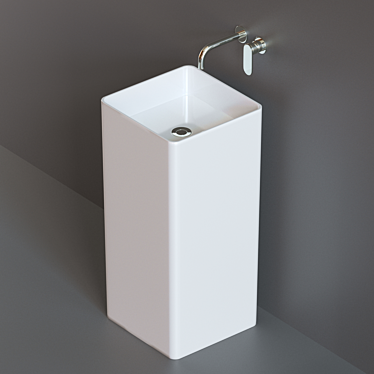 Monowash 40 - Elegant Ceramic Basin 3D model image 1 