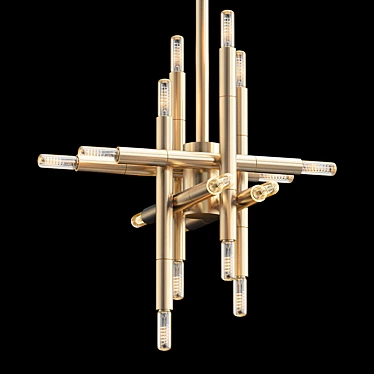 Elegant Romney Crystal Chandelier 3D model image 1 