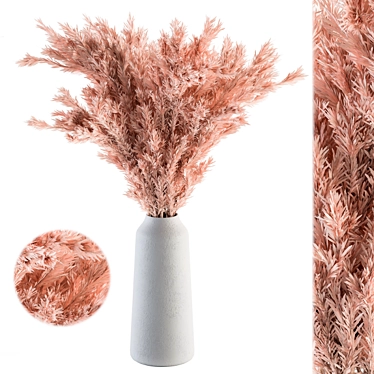 Pink Pampas Dry Plants 3D model image 1 