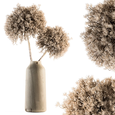 Nature's Delight Dried Plant Bouquet 3D model image 1 