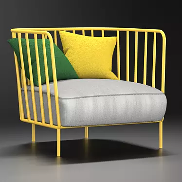 Contemporary Diabla Accent Chair 3D model image 1 