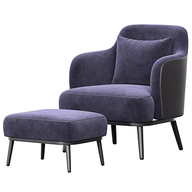  Stylish Leslie Armchair: Modern Design & Maximum Comfort 3D model image 1 