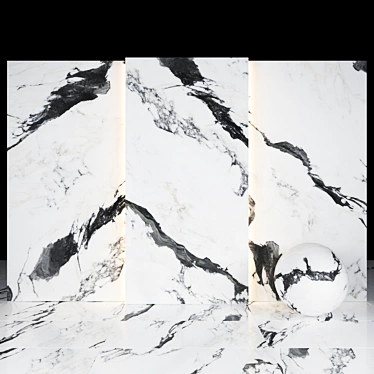 Panda Marble Slabs & Tiles 3D model image 1 