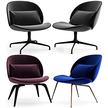 Sleek and Modern Gubi Chair 3D model image 1 