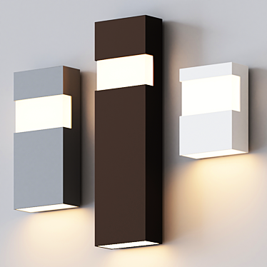 Sonneman Band LED Wall Sconce: Indoor/Outdoor Illumination 3D model image 1 