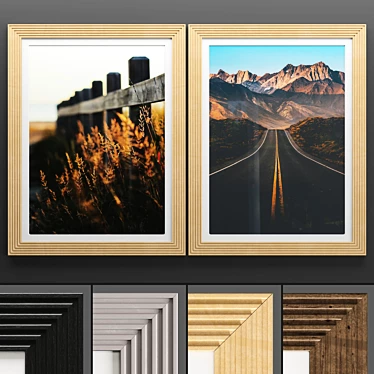 Art Frame 644: Versatile Frames with Textured Finishes 3D model image 1 