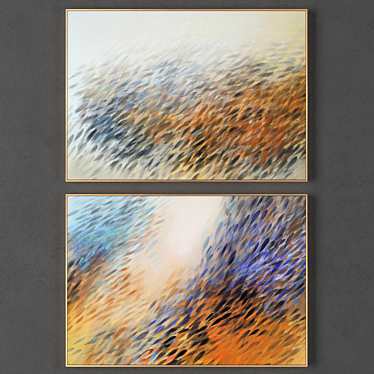 Dual Frames: 1000x713mm & 2200x2200 Textures 3D model image 1 