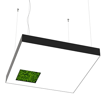 Mossy Bone Light: Square with Hole 3D model image 1 