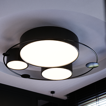 Sleek Circle Ceiling Light 3D model image 1 