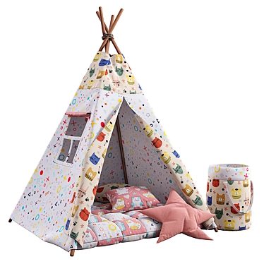 Kids Playhouse Wigwam: Interactive Indoor Teepee 3D model image 1 