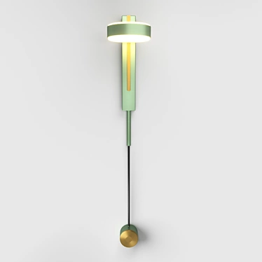 InoDesign Denzil Green Wall LED Light - Modern Style 3D model image 1 