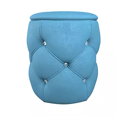 Velvet Pouf: 3D Model 3D model image 1 