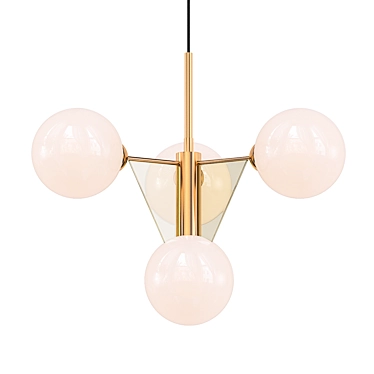 Sleek Chandelier with Plane-inspired Design 3D model image 1 