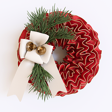 Festive Holiday Wreath 3D model image 1 