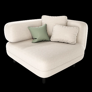 Modular DP1 Section - Stylish & Versatile Sofa 3D model image 1 