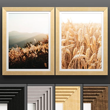 Art Frame 646: 50x70cm, 2 Frames, 4 Textures 3D model image 1 