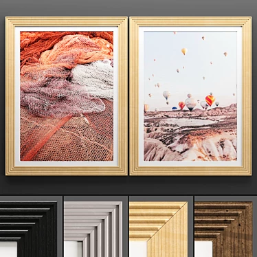 Elegant Art Frame Collection 3D model image 1 