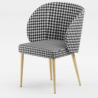 Elegant Upholstered Chair 3D model image 1 