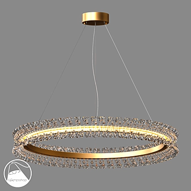 Luxury Crystal Bead Chandelier 3D model image 1 