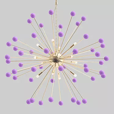 Elegant Murano Glass Chandelier 3D model image 1 