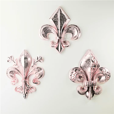 Elegant Fleur-de-Lis 3D Model 3D model image 1 