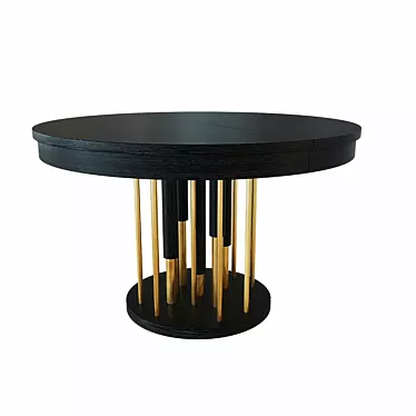 Elegant OM Round Dining Table 3D model image 1 