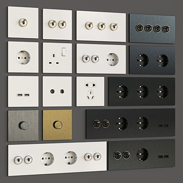 Sleek Barcelona 5.1 Switches 3D model image 1 