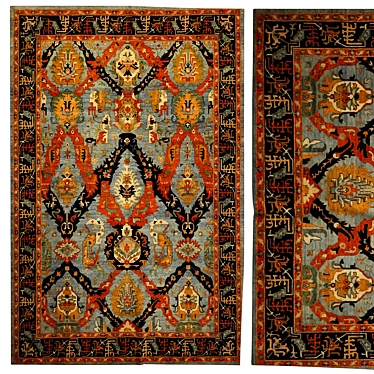 3Dmax Carpets: 3 Designs, OBJ Format 3D model image 1 