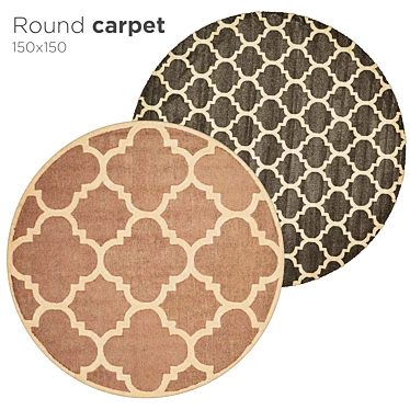 Round Carpets: Perfect Interior Addition 3D model image 1 