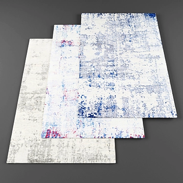 High-Res Rugs Bundle with 4 Textures 3D model image 1 