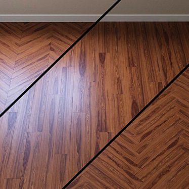 Asian Teak Parquet Flooring 3D model image 1 