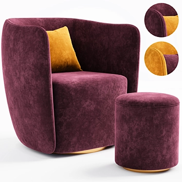 Cozy Comfort: Leisure Armchair A 3D model image 1 