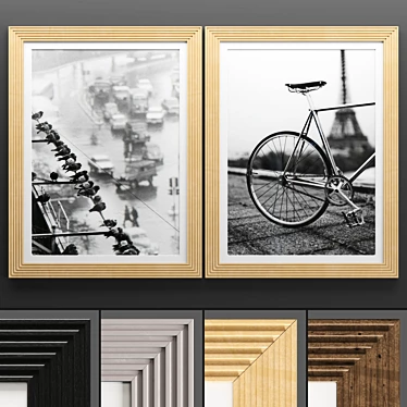 Modern Art Frame Set 3D model image 1 