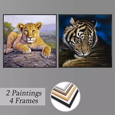 Gallery Wall Painting Set 3014 3D model image 1 