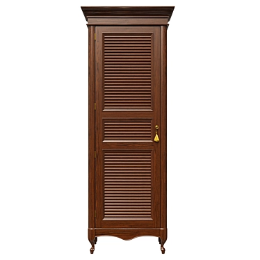 Classic Wood Wardrobe 3D model image 1 