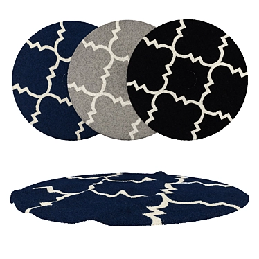 Round Carpets Set 90: Versatile & Detailed 3D Rug Collection 3D model image 1 