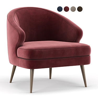 Elegant Xangai Armchair 3D model image 1 